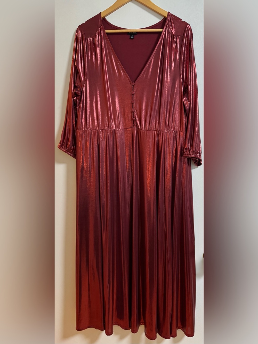Torrid Shimmering Red Tea-Length Dress, 1x